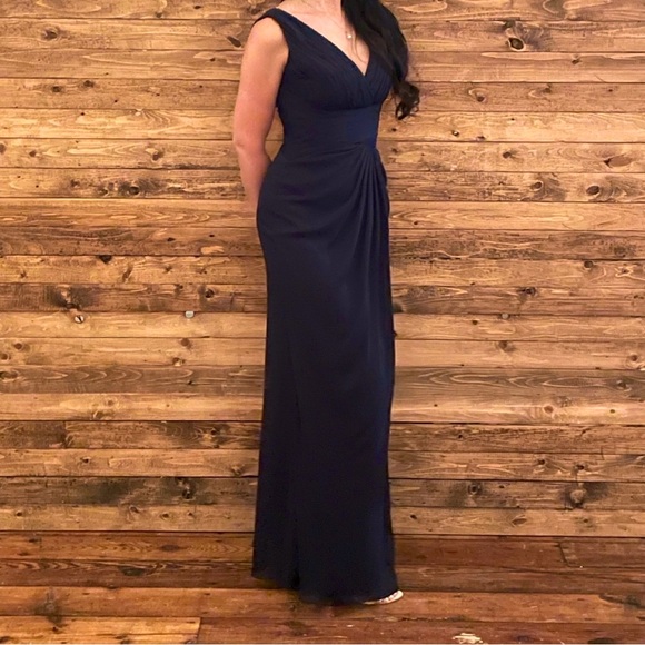Navy Antonia Gown by WATTERS - Picture 5 of 13
